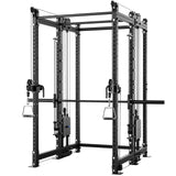 Synergee 2300 Series Power Cage with Smith Machine & Dual 80 lb Cable Crossovers – Full Body Workout Station for Home & Commercial Gyms