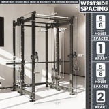 Synergee 2300 Series Power Cage with Smith Machine & Dual 80 lb Cable Crossovers – Full Body Workout Station for Home & Commercial Gyms