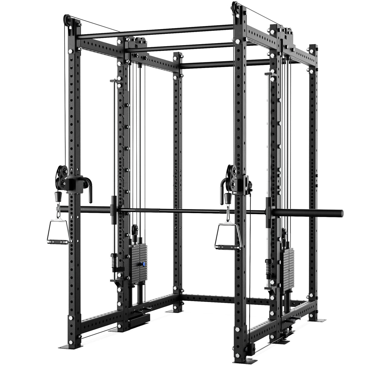 Synergee 2300 Series Power Cage with Smith Machine & Dual 80 lb Cable Crossovers – Full Body Workout Station for Home & Commercial Gyms