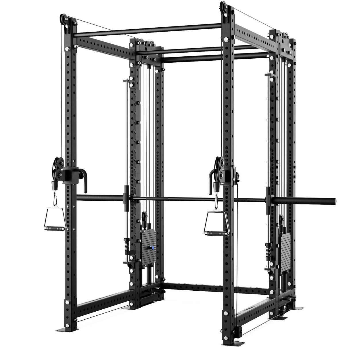 Synergee 2300 Series Power Cage with Smith Machine & Dual 80 lb Cable Crossovers – Full Body Workout Station for Home & Commercial Gyms