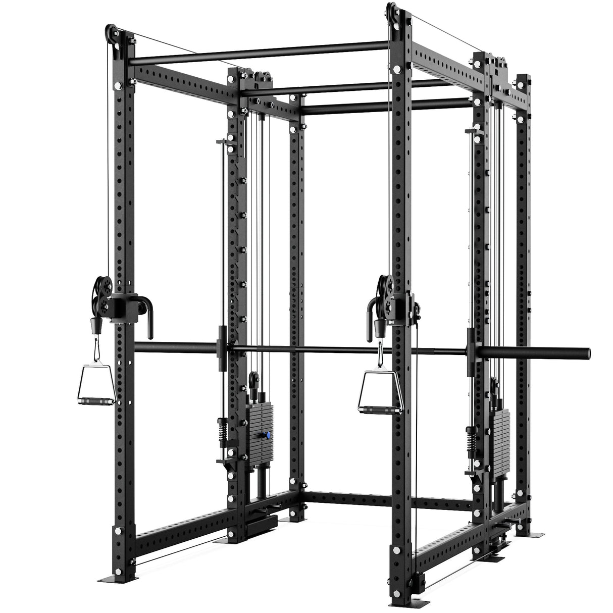 Synergee 2300 Series Power Cage with Smith Machine & Dual 80 lb Cable Crossovers – Full Body Workout Station for Home & Commercial Gyms