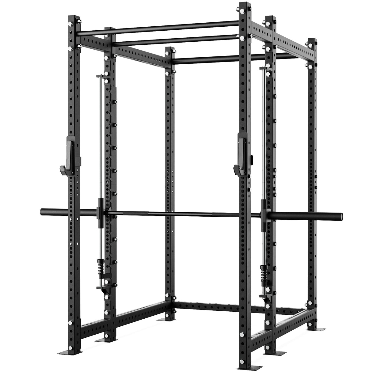 Synergee 2300 Series Power Cage with Smith Machine – Heavy-Duty Home Gym Rack with Multi-Grip Pull-Up Bars & Safety J-Cups