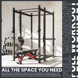 Synergee 2300 Series Power Cage with Smith Machine – Heavy-Duty Home Gym Rack with Multi-Grip Pull-Up Bars & Safety J-Cups