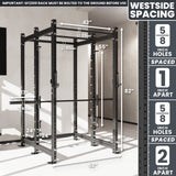 Synergee 2300 Series Power Cage with Smith Machine – Heavy-Duty Home Gym Rack with Multi-Grip Pull-Up Bars & Safety J-Cups