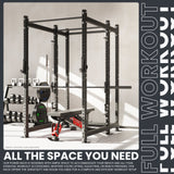 Synergee 2300 Series Power Cage with Smith Machine – Heavy-Duty Home Gym Rack with Multi-Grip Pull-Up Bars & Safety J-Cups