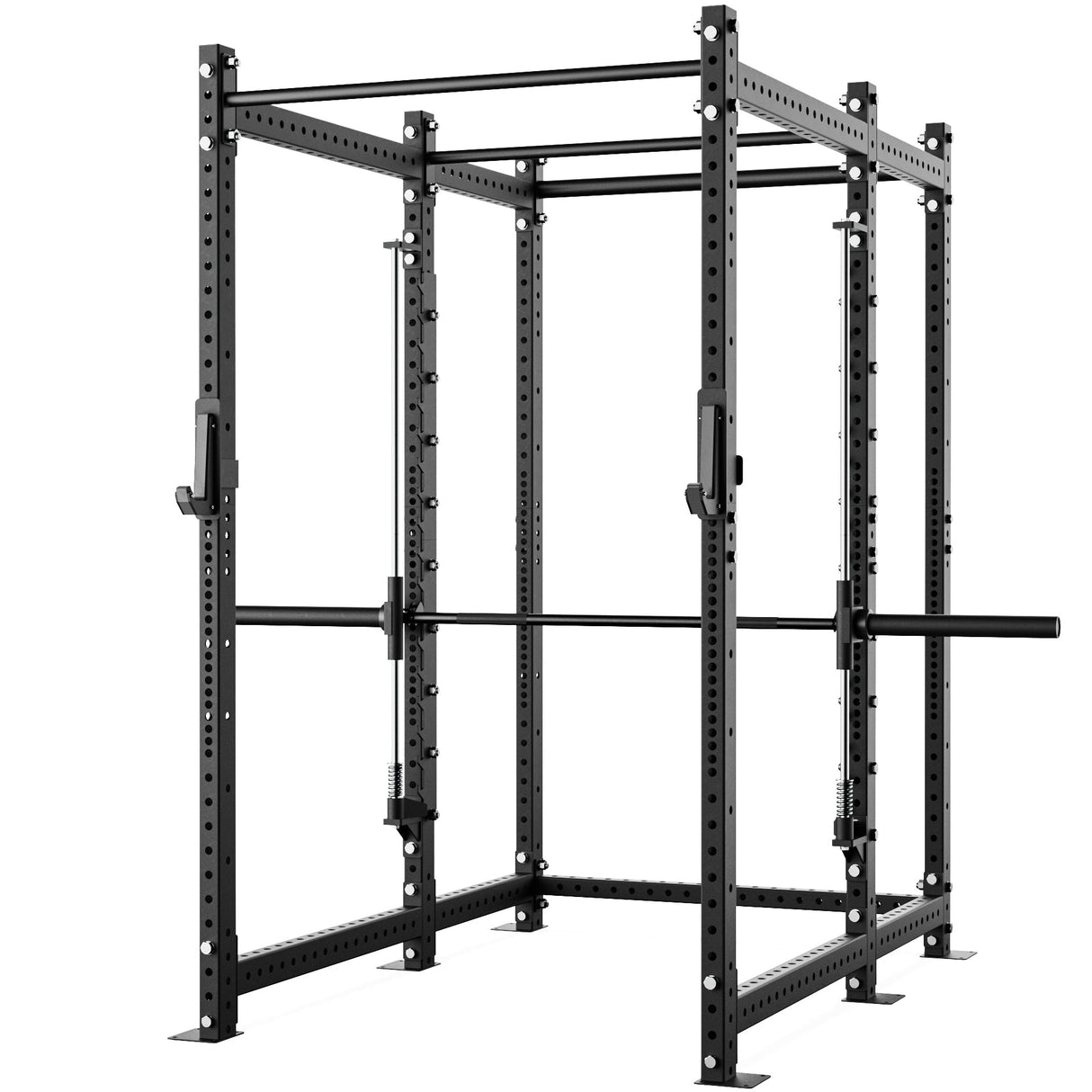 Synergee 2300 Series Power Cage with Smith Machine – Heavy-Duty Home Gym Rack with Multi-Grip Pull-Up Bars & Safety J-Cups