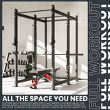 Synergee 2300 Series Power Cage with Smith Machine – Heavy-Duty Home Gym Rack with Multi-Grip Pull-Up Bars & Safety J-Cups