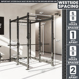 Synergee 2300 Series Power Cage with Smith Machine – Heavy-Duty Home Gym Rack with Multi-Grip Pull-Up Bars & Safety J-Cups