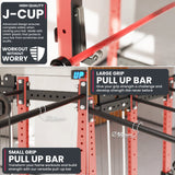 Synergee 2300 Series Power Cage with Synchronized Cable Crossovers – Dual 80lb Stacks, Adjustable Pulleys, and Multi-Grip Pull-Up Bars