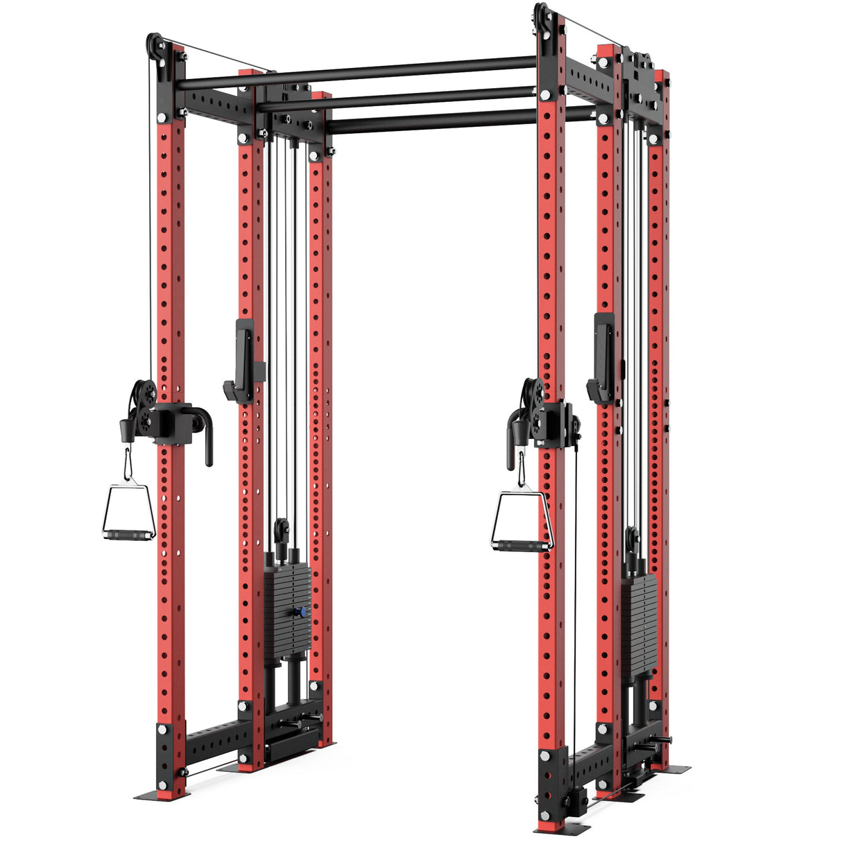 Synergee 2300 Series Power Cage with Synchronized Cable Crossovers – Dual 80lb Stacks, Adjustable Pulleys, and Multi-Grip Pull-Up Bars