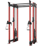 Synergee 2300 Series Power Cage with Synchronized Cable Crossovers – Dual 80lb Stacks, Adjustable Pulleys, and Multi-Grip Pull-Up Bars