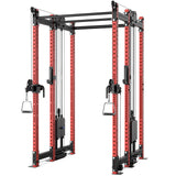 Synergee 2300 Series Power Cage with Synchronized Cable Crossovers – Dual 80lb Stacks, Adjustable Pulleys, and Multi-Grip Pull-Up Bars