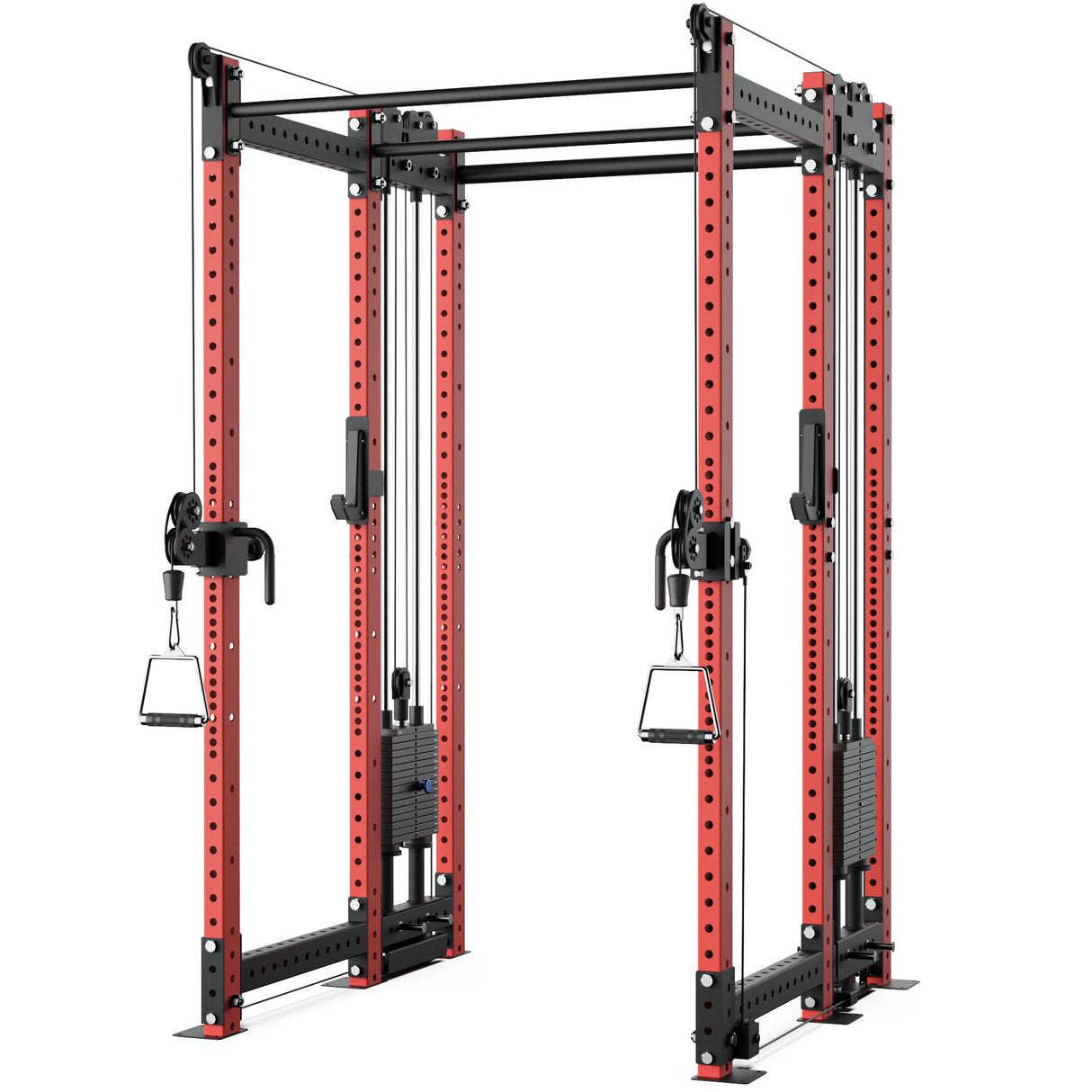 Synergee 2300 Series Power Cage with Synchronized Cable Crossovers – Dual 80lb Stacks, Adjustable Pulleys, and Multi-Grip Pull-Up Bars