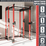 Synergee 2300 Series Power Cage with Synchronized Cable Crossovers – Dual 80lb Stacks, Adjustable Pulleys, and Multi-Grip Pull-Up Bars