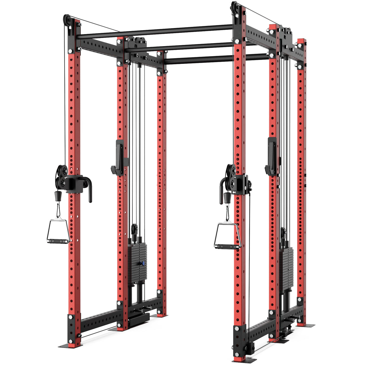 Synergee 2300 Series Power Cage with Synchronized Cable Crossovers – Dual 80lb Stacks, Adjustable Pulleys, and Multi-Grip Pull-Up Bars