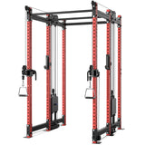 Synergee 2300 Series Power Cage with Synchronized Cable Crossovers – Dual 80lb Stacks, Adjustable Pulleys, and Multi-Grip Pull-Up Bars