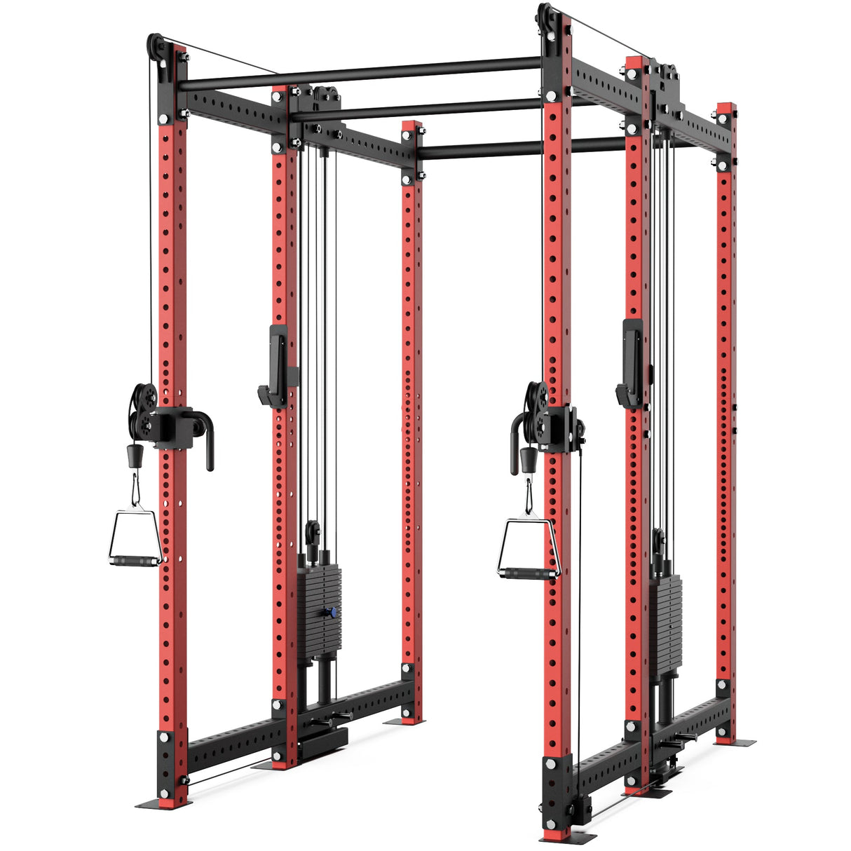 Synergee 2300 Series Power Cage with Synchronized Cable Crossovers – Dual 80lb Stacks, Adjustable Pulleys, and Multi-Grip Pull-Up Bars