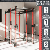 Synergee 2300 Series Power Cage with Synchronized Cable Crossovers – Dual 80lb Stacks, Adjustable Pulleys, and Multi-Grip Pull-Up Bars