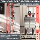 Synergee 2300 Series Power Cage with Smith Machine & Dual 80 lb Cable Crossovers – Full Body Workout Station for Home & Commercial Gyms