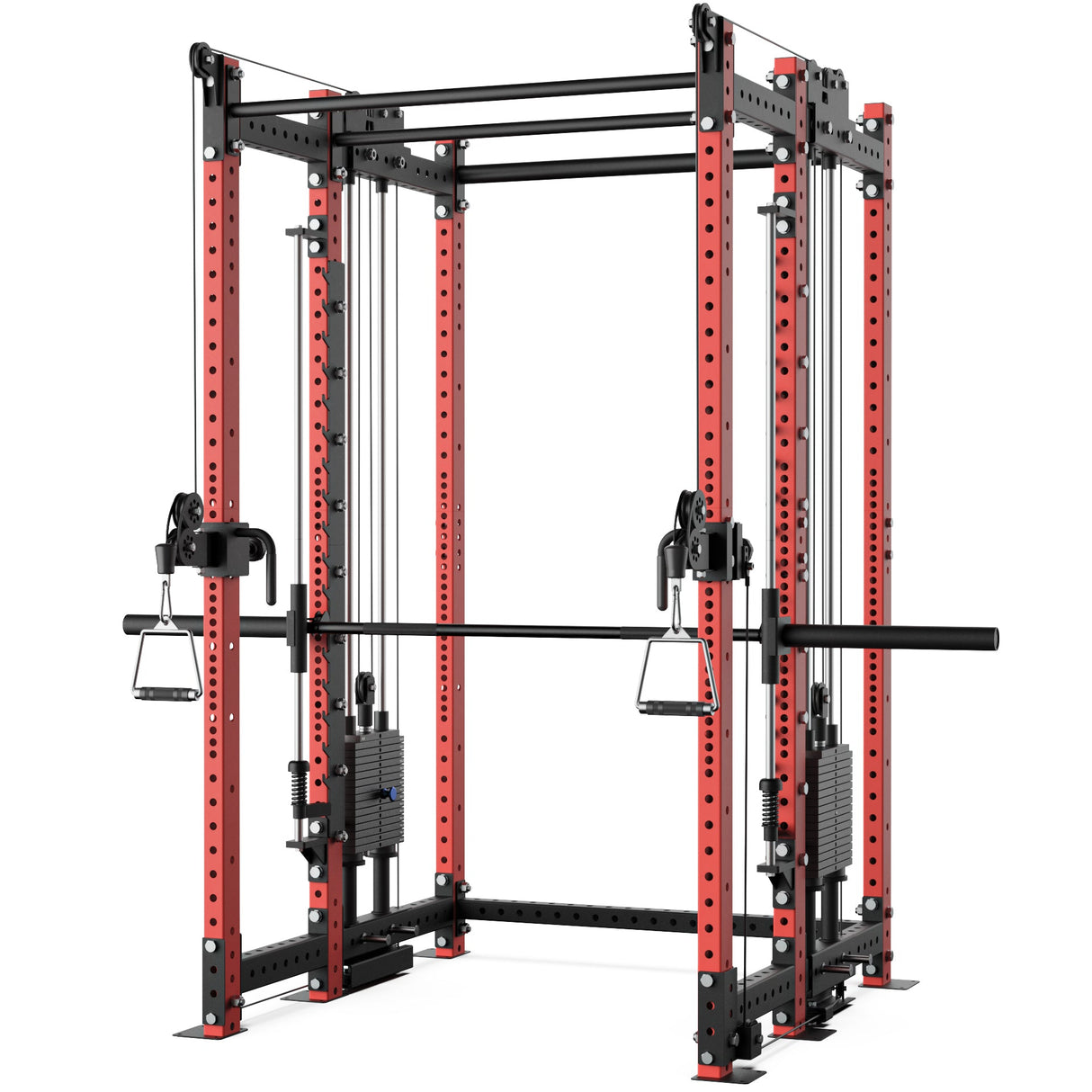 Synergee 2300 Series Power Cage with Smith Machine & Dual 80 lb Cable Crossovers – Full Body Workout Station for Home & Commercial Gyms