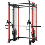 Synergee 2300 Series Power Cage with Smith Machine & Dual 80 lb Cable Crossovers – Full Body Workout Station for Home & Commercial Gyms