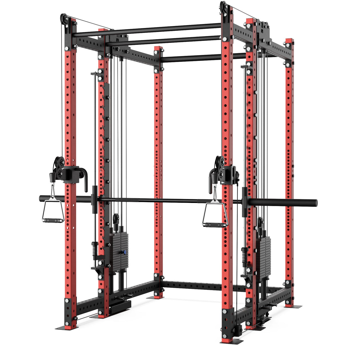 Synergee 2300 Series Power Cage with Smith Machine & Dual 80 lb Cable Crossovers – Full Body Workout Station for Home & Commercial Gyms