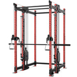 Synergee 2300 Series Power Cage with Smith Machine & Dual 80 lb Cable Crossovers – Full Body Workout Station for Home & Commercial Gyms