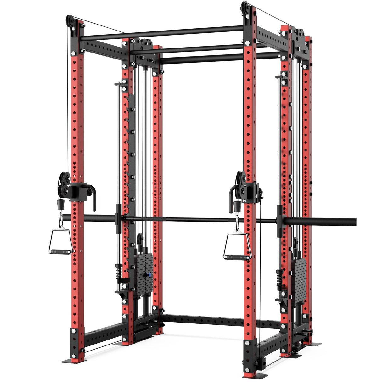 Synergee 2300 Series Power Cage with Smith Machine & Dual 80 lb Cable Crossovers – Full Body Workout Station for Home & Commercial Gyms