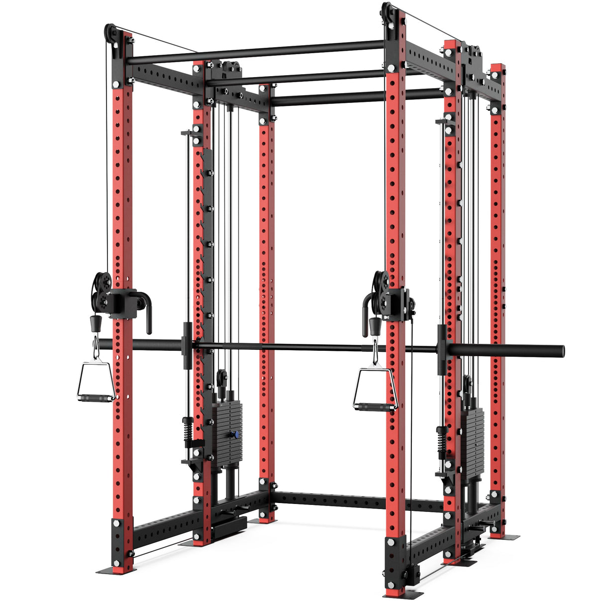 Synergee 2300 Series Power Cage with Smith Machine & Dual 80 lb Cable Crossovers – Full Body Workout Station for Home & Commercial Gyms