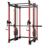 Synergee 2300 Series Power Cage with Smith Machine & Dual 80 lb Cable Crossovers – Full Body Workout Station for Home & Commercial Gyms