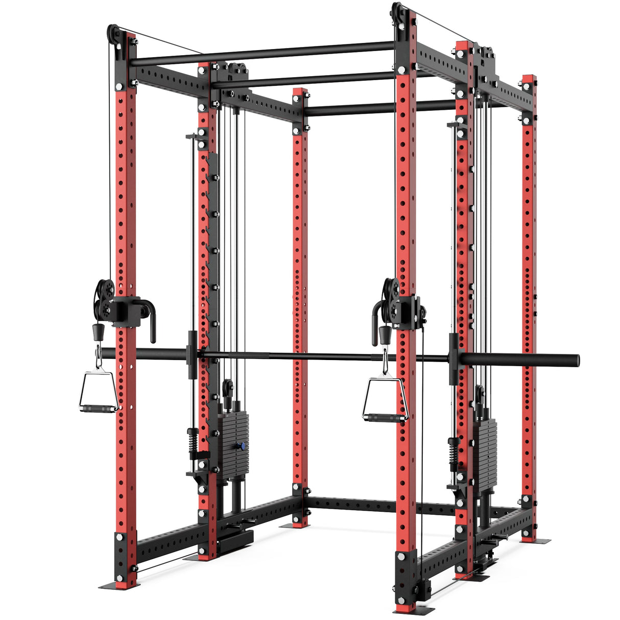 Synergee 2300 Series Power Cage with Smith Machine & Dual 80 lb Cable Crossovers – Full Body Workout Station for Home & Commercial Gyms