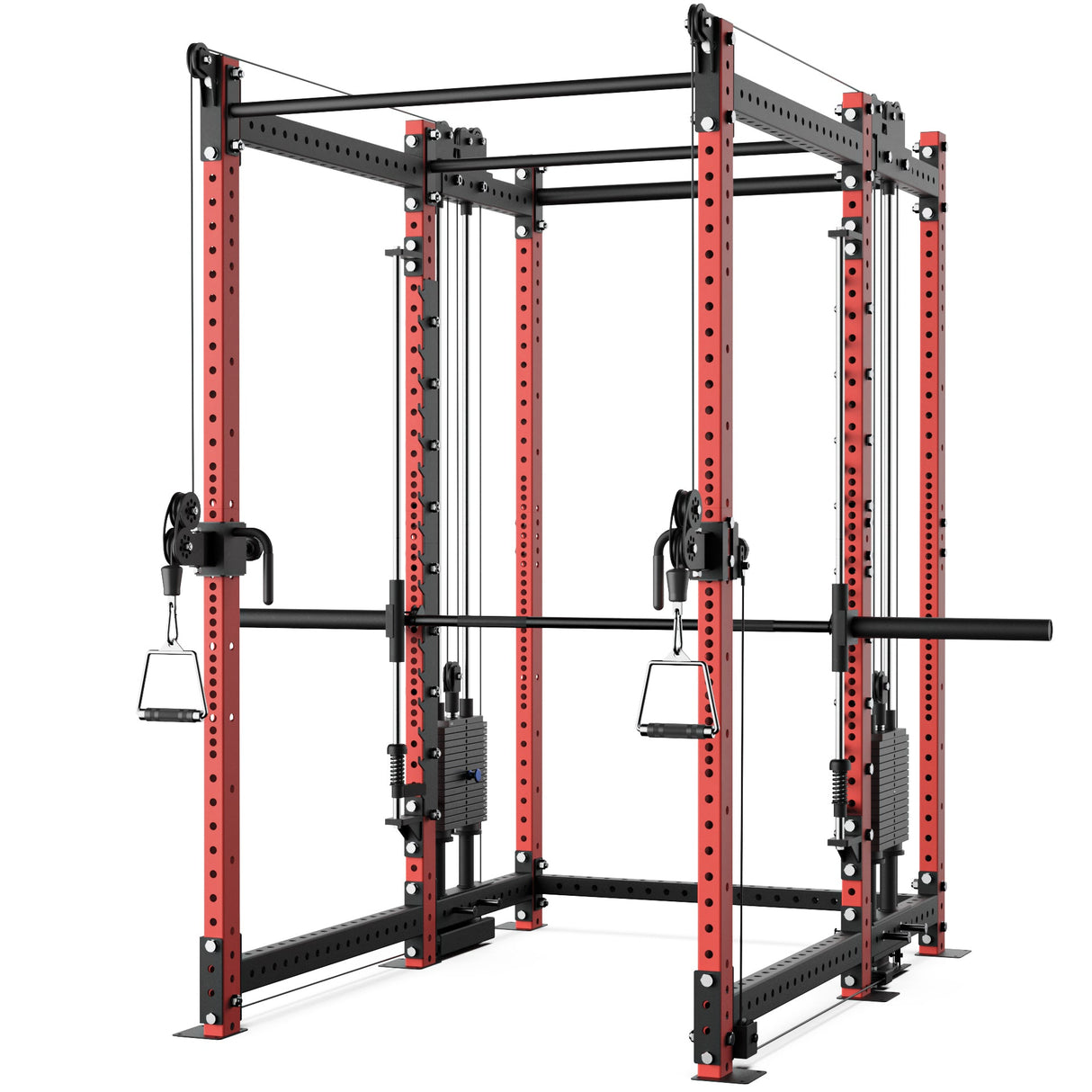 Synergee 2300 Series Power Cage with Smith Machine & Dual 80 lb Cable Crossovers – Full Body Workout Station for Home & Commercial Gyms