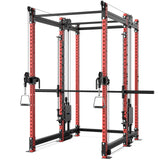 Synergee 2300 Series Power Cage with Smith Machine & Dual 80 lb Cable Crossovers – Full Body Workout Station for Home & Commercial Gyms