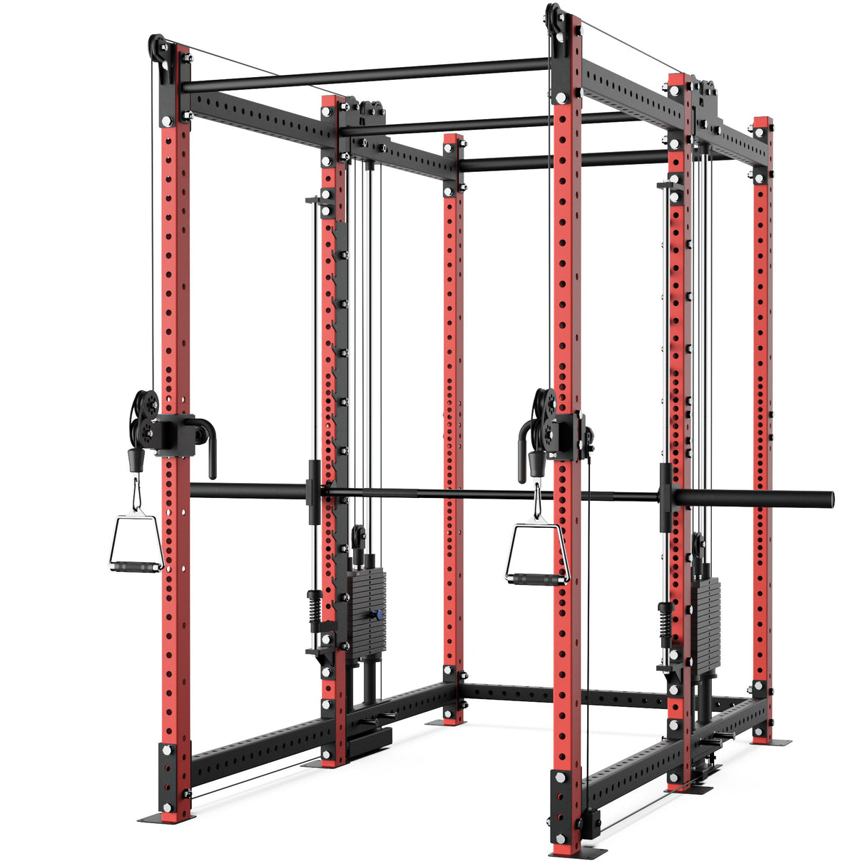 Synergee 2300 Series Power Cage with Smith Machine & Dual 80 lb Cable Crossovers – Full Body Workout Station for Home & Commercial Gyms