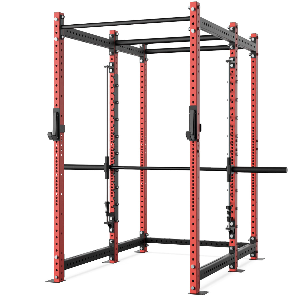 Synergee 2300 Series Power Cage with Smith Machine – Heavy-Duty Home Gym Rack with Multi-Grip Pull-Up Bars & Safety J-Cups