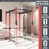 Synergee 2300 Series Power Cage with Smith Machine – Heavy-Duty Home Gym Rack with Multi-Grip Pull-Up Bars & Safety J-Cups