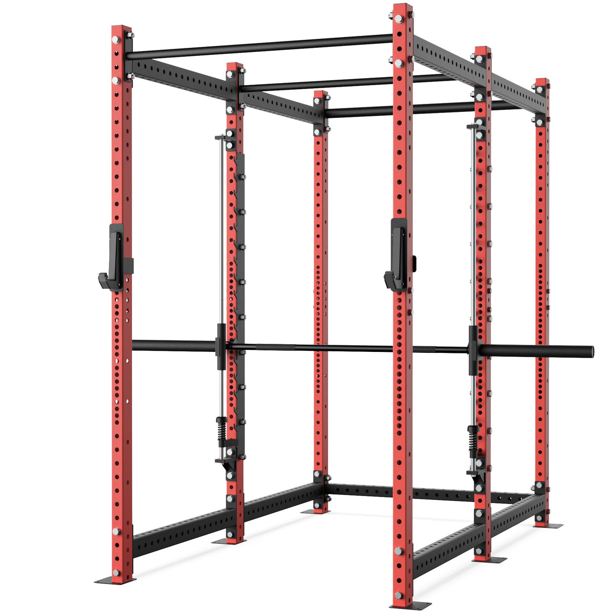 Synergee 2300 Series Power Cage with Smith Machine – Heavy-Duty Home Gym Rack with Multi-Grip Pull-Up Bars & Safety J-Cups
