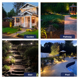 Gardenreet Solid Brass Low Voltage Landscape Pathway Light, LED Outdoor Accent Path and Area Light(Hat 2401)