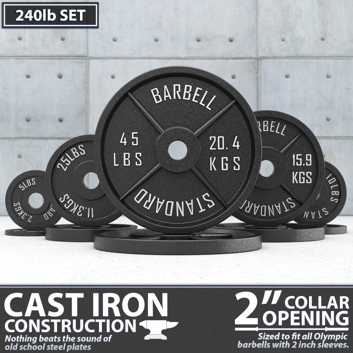 Synergee Standard Metal Weight Plates