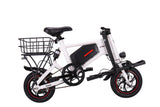 GlareWheel 12'' Foldable Electric Bike Urban Fashion X5 White