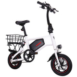 GlareWheel 12'' Foldable Electric Bike Urban Fashion X5 White