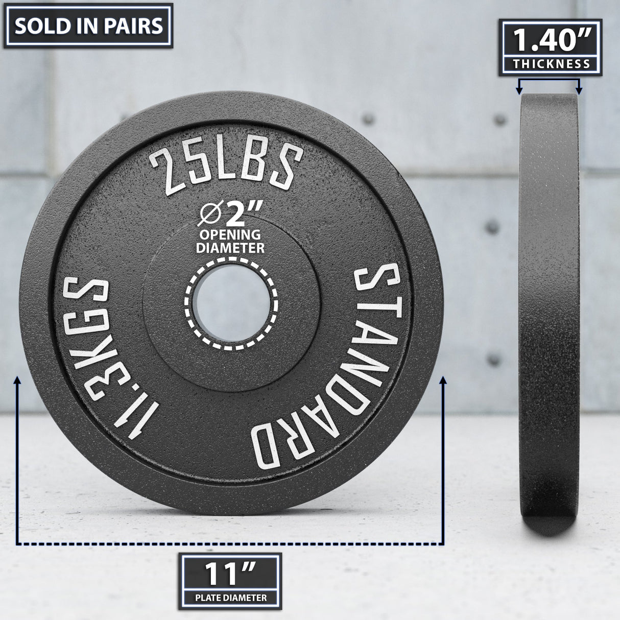Synergee Standard Metal Weight Plates