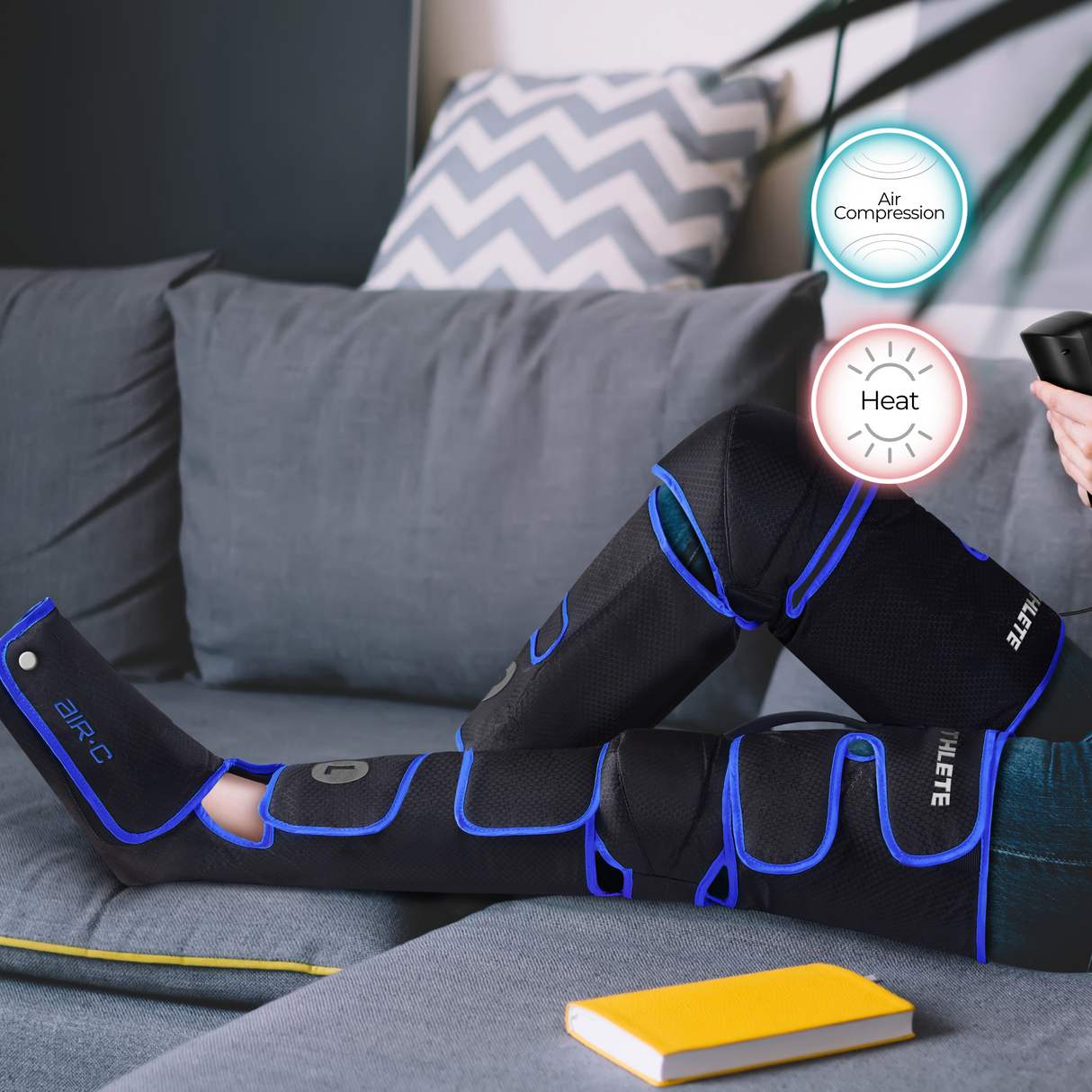Air-C Leg Compression Massager – Adjustable Air Therapy for Pain Relief, Swelling Reduction & Circulation Boost