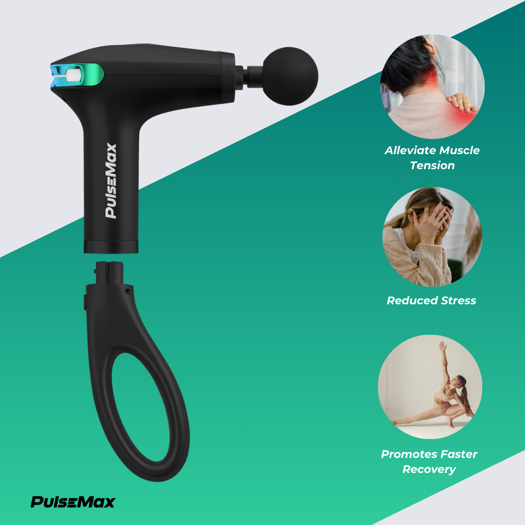 PulseMax Portable Deep Tissue Massage Gun – Handheld Percussion Massager for Muscle Recovery, Pain Relief & Circulation
