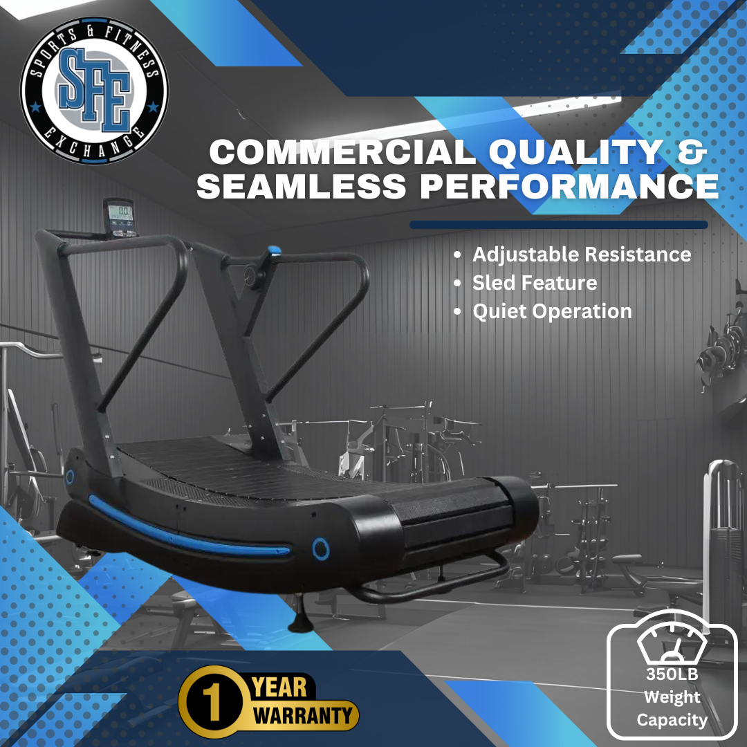 SFE Air Runner Pro Curved Treadmill (NEW)SFE Air Runner Pro Curved Treadmill – Self-Powered, 7-Resistance Levels, Commercial Grade