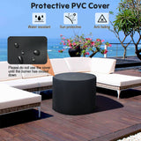 30K BTU Premium Outdoor Patio Gas Fire Pit Table With Fire Glass And Cover, 32" (96517432)