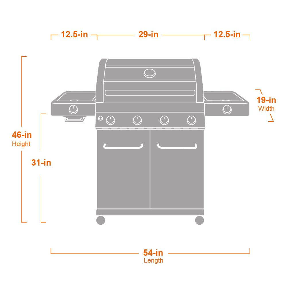 35633B | Matte Blue Infrared Propane Gas Grill