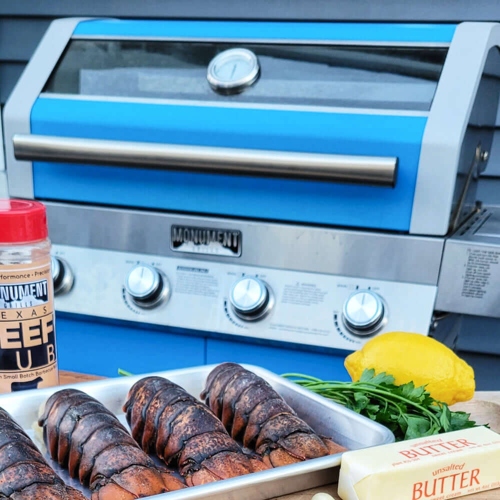 35633B | Matte Blue Infrared Propane Gas Grill