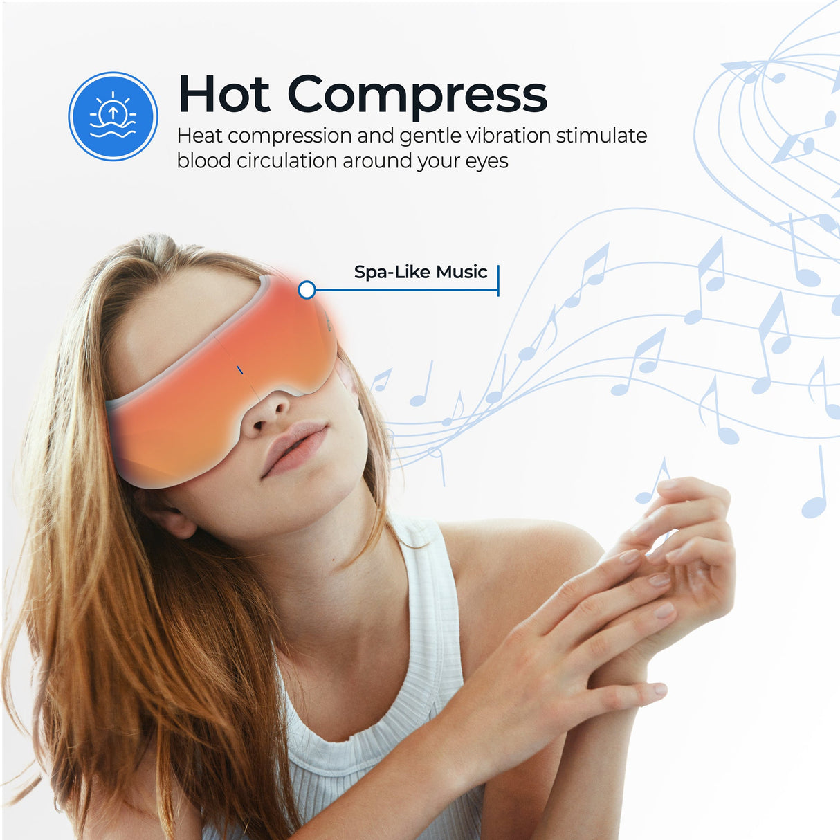 EYE-C Heated Eye Mask for Dry, Tired Eyes – Portable Eye Soothing & Relaxation Therapy for Home, Travel & Office
