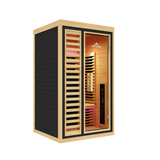 Peak Saunas Shasta 1-Person Full Spectrum Infrared Sauna with XL Medical-Grade Red Light Therapy & Smart WiFi App Control